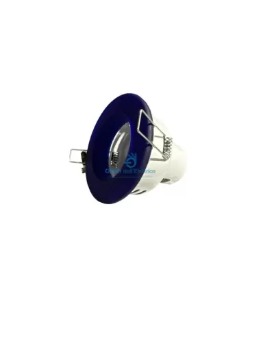 Easy luce KL-060 glass downlite fixed spotlight in blue glass with lamp